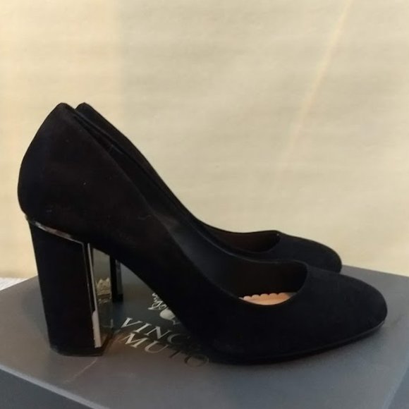 Dune Shoes - Black Suede Pumps size 8